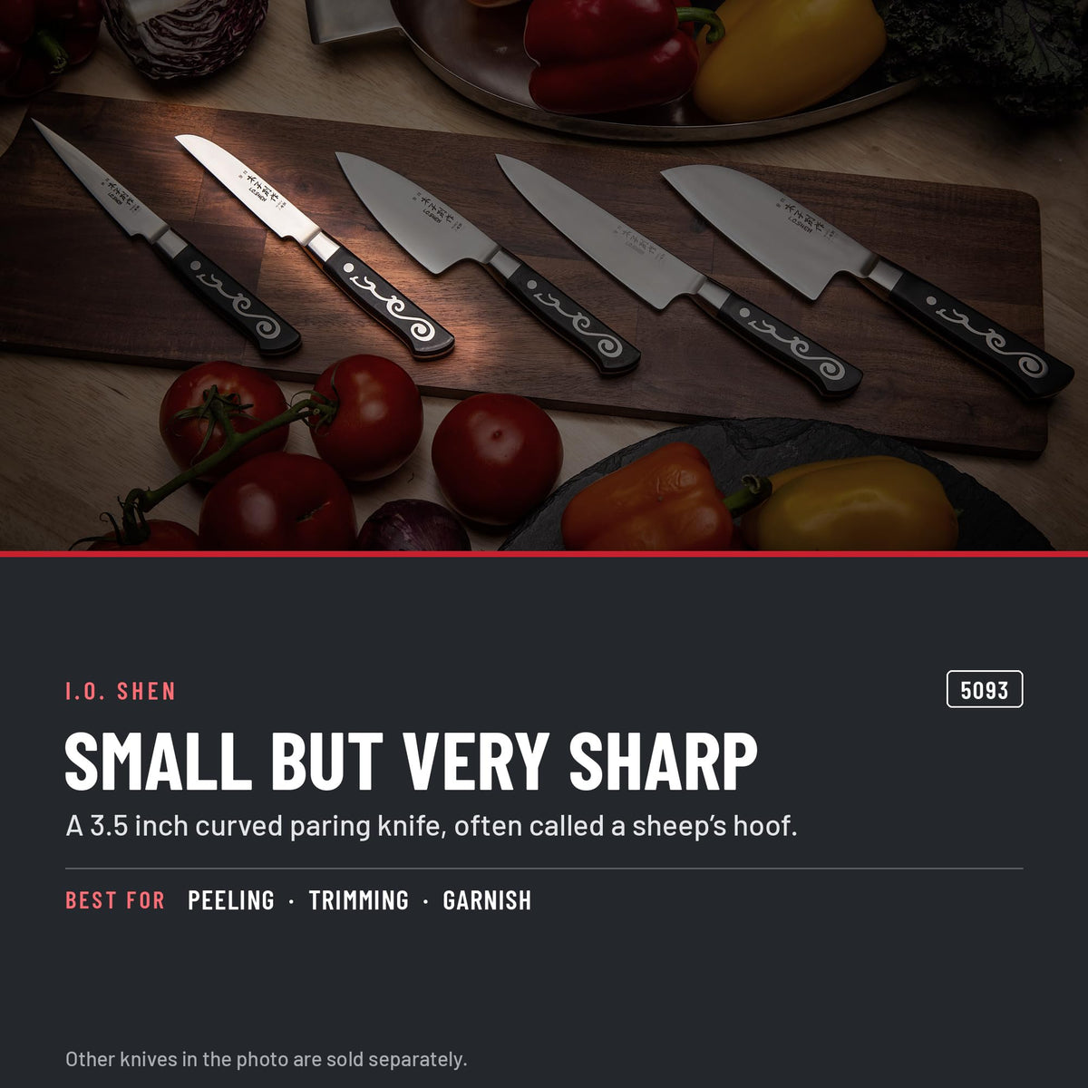 I.O. Shen 3.5 in curved paring knife 5093 in the kitchen