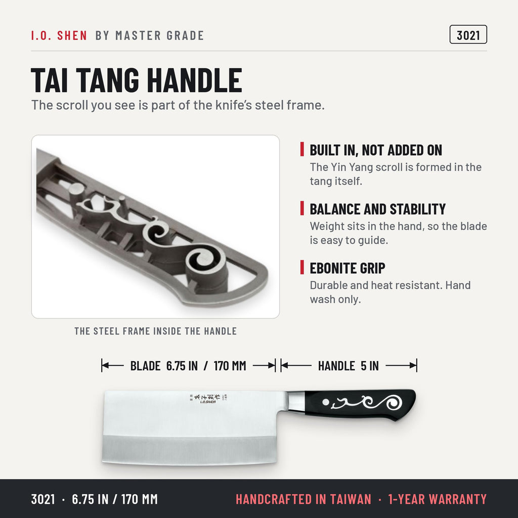 I.O. Shen 6.75 in heavy cleaver 3021, features and details