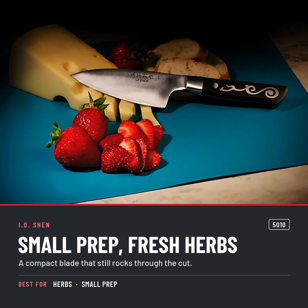 I.O. Shen 4.5 in Khay Dee Deba knife 5010 in the kitchen