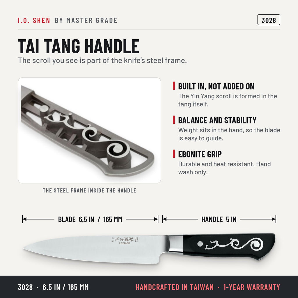 I.O. Shen 6.5 in chef knife 3028, features and details