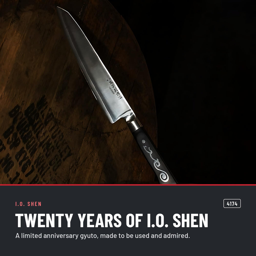 I.O. Shen 8 in Gyuto chef knife 20th anniversary gift set 4174 in the kitchen