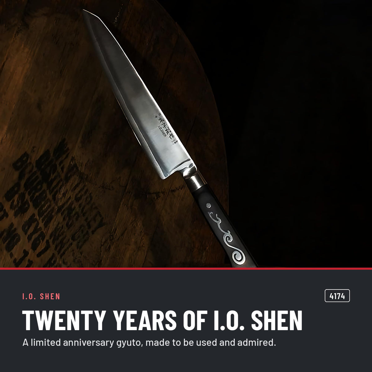 I.O. Shen 8 in Gyuto chef knife 20th anniversary gift set 4174 in the kitchen