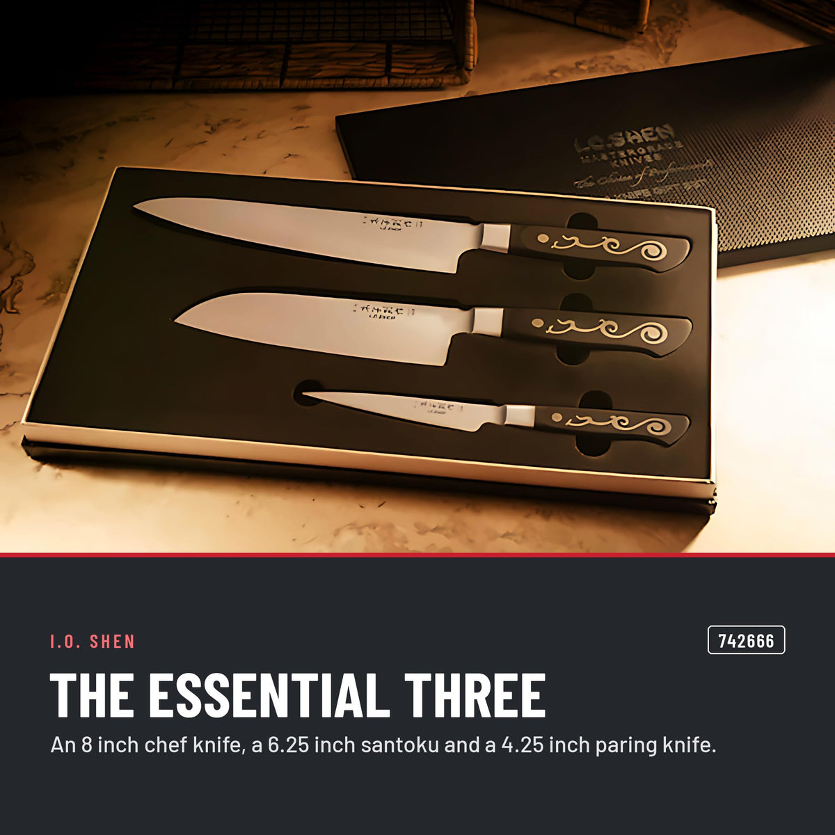 I.O. Shen 3-knife gift set 742666 in the kitchen