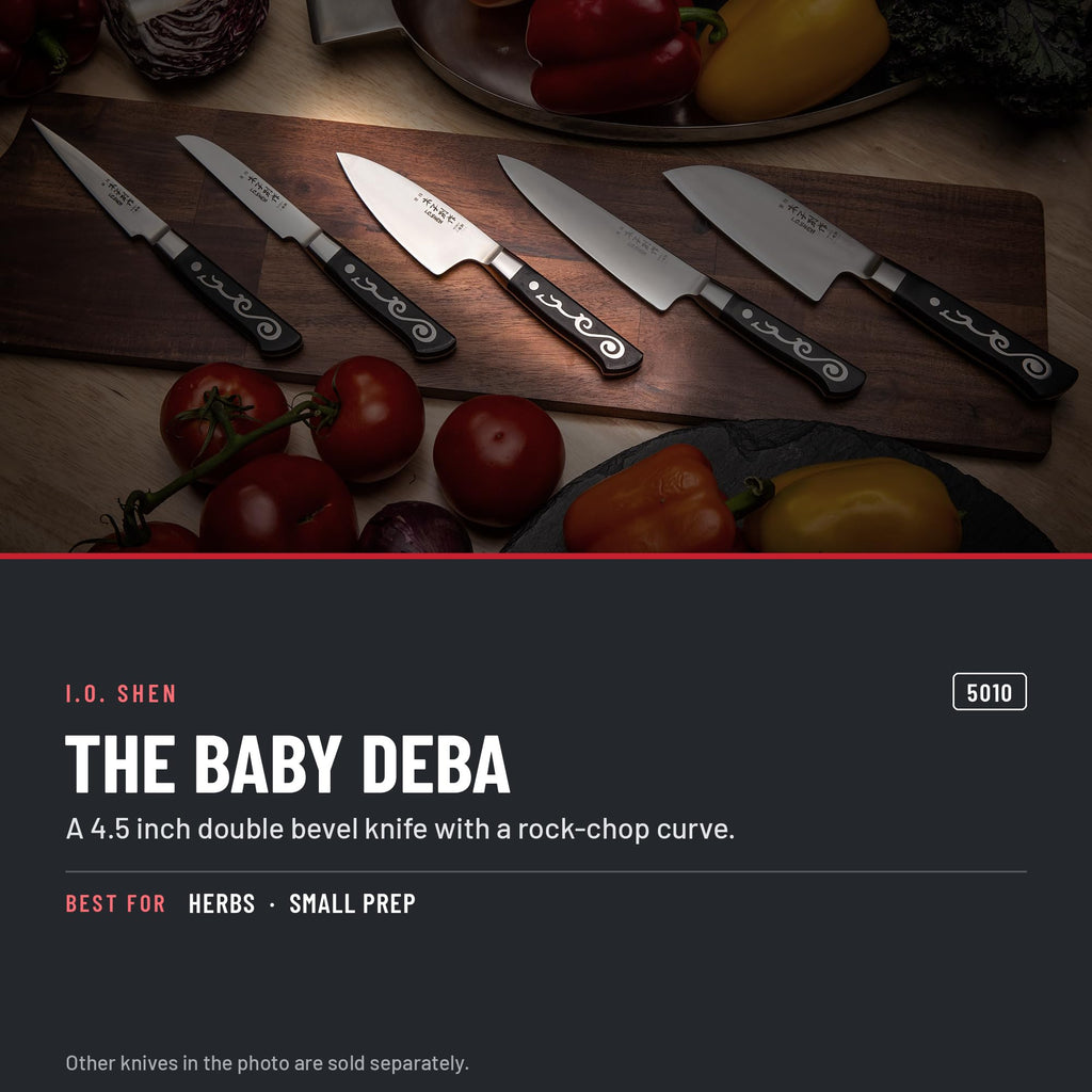 I.O. Shen 4.5 in Khay Dee Deba knife 5010 in the kitchen