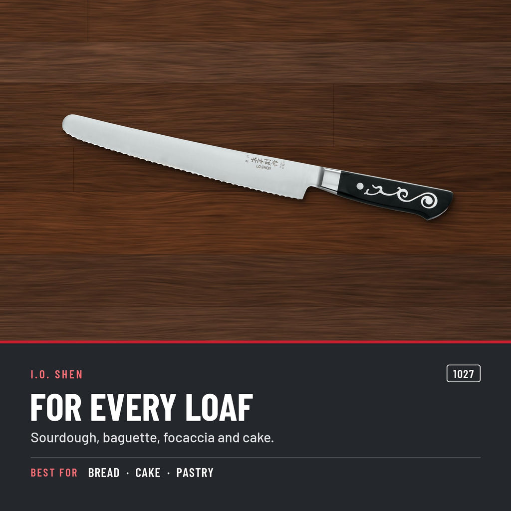 I.O. Shen 10 in bread knife 1027 in the kitchen