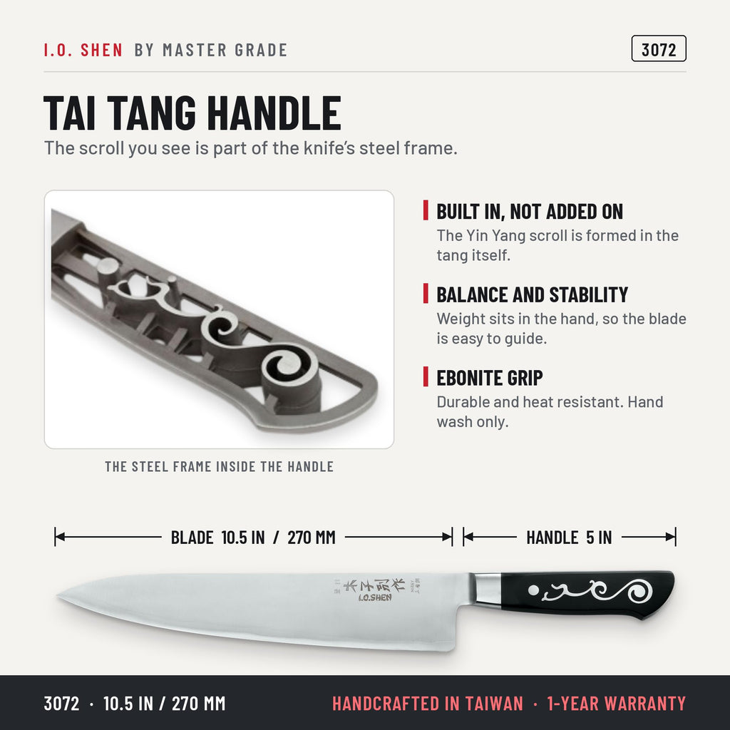 I.O. Shen 10 in chef knife 3072, features and details