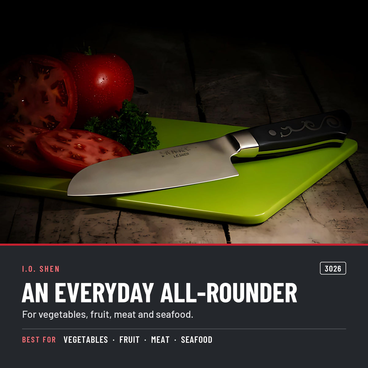 I.O. Shen 6.25 in santoku knife 3026 in the kitchen