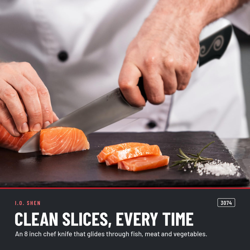 I.O. Shen 8 in chef knife 3074 in the kitchen