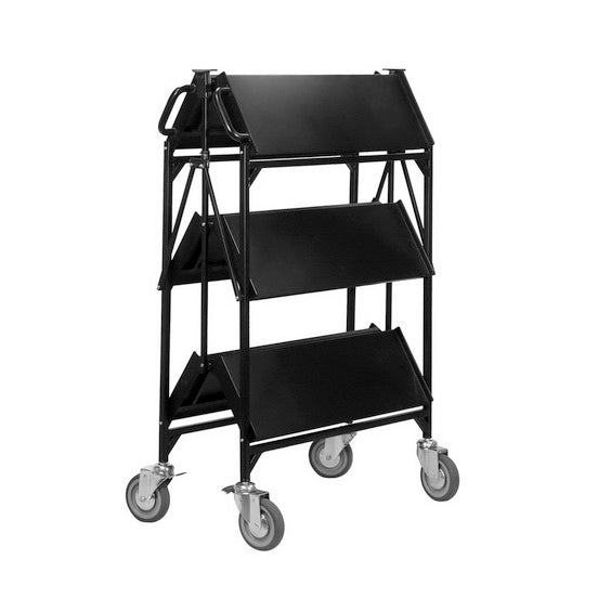Collapsible 3-Tier Utility Cart, 550 lb Heavy-Duty Folding Rolling Cart – Folding Master BC-3000