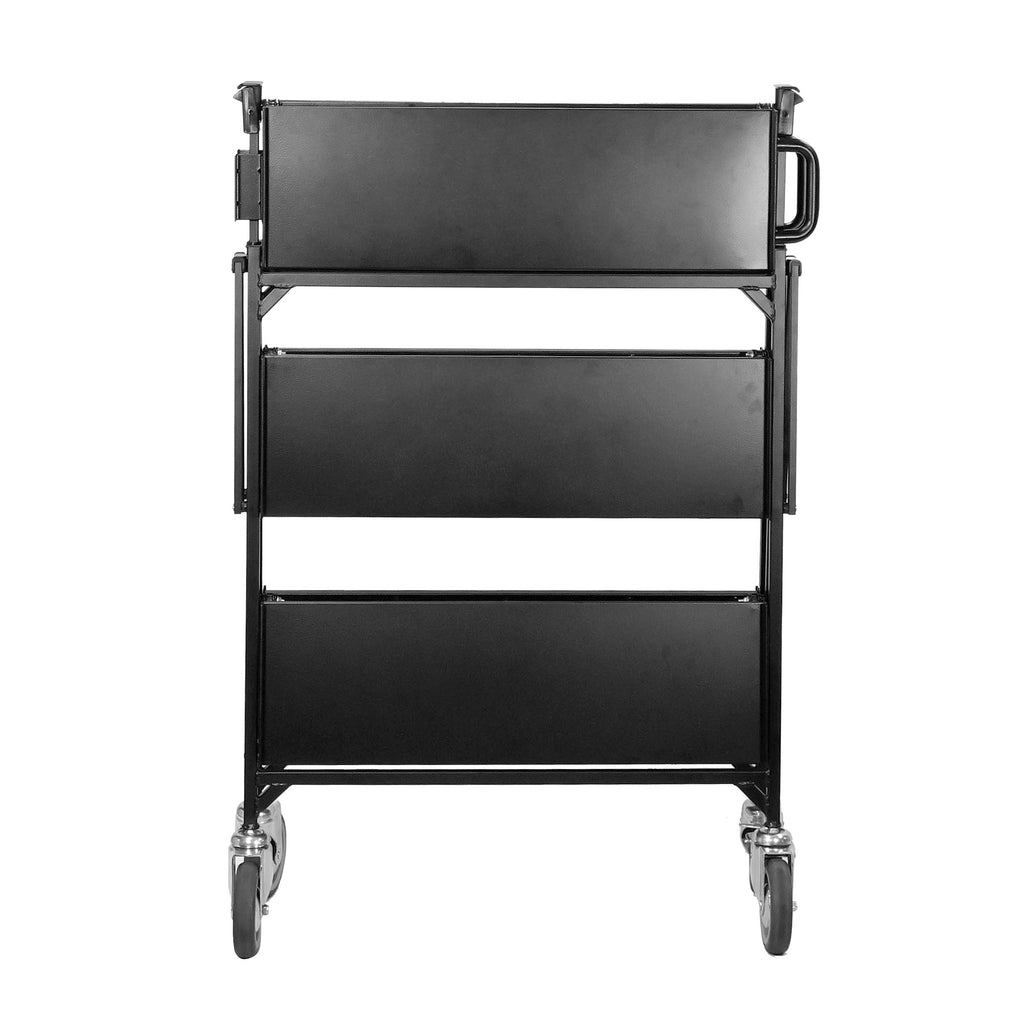 Collapsible 3-Tier Utility Cart, 550 lb Heavy-Duty Folding Rolling Cart – Folding Master BC-3000