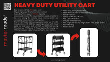Collapsible 3-Tier Utility Cart, 550 lb Heavy-Duty Folding Rolling Cart – Folding Master BC-3000