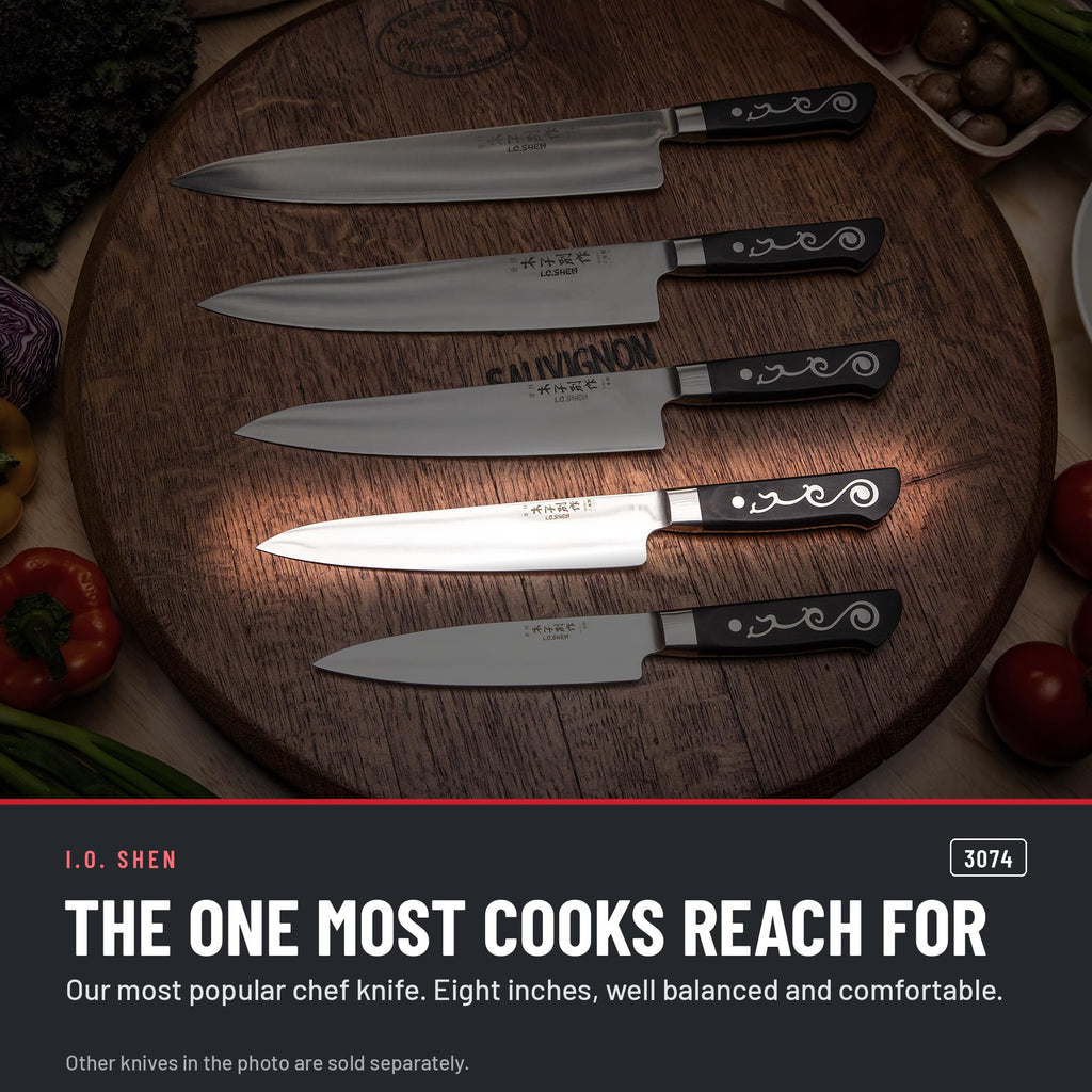 I.O. Shen 8 in chef knife 3074 in the kitchen