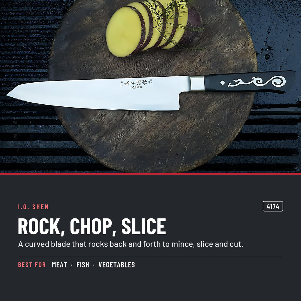 I.O. Shen 8 in Gyuto chef knife 20th anniversary gift set 4174 in the kitchen