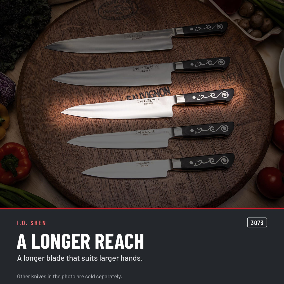 I.O. Shen 9.5 in chef knife 3073 in the kitchen
