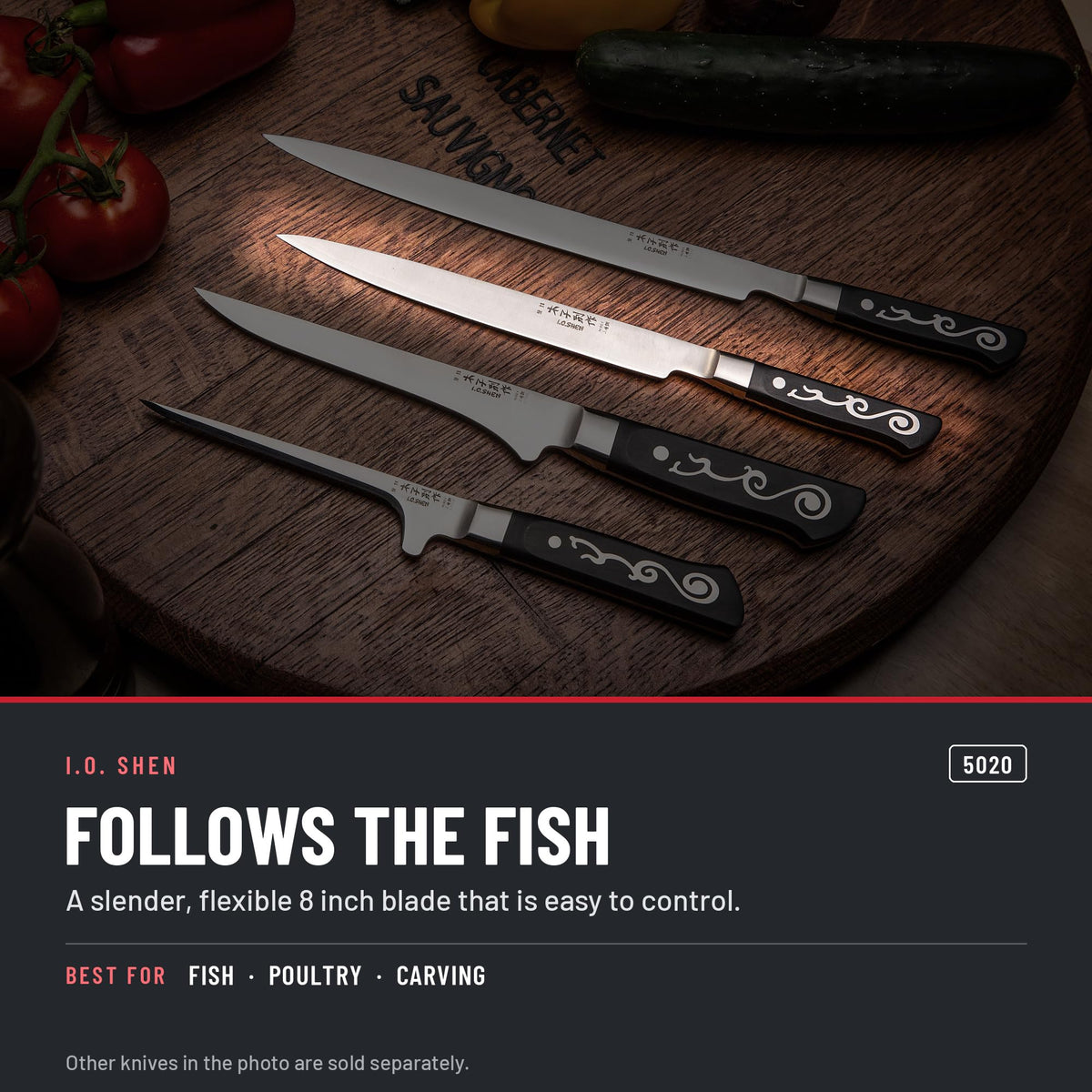 I.O. Shen 8 in flexible fillet knife 5020 in the kitchen