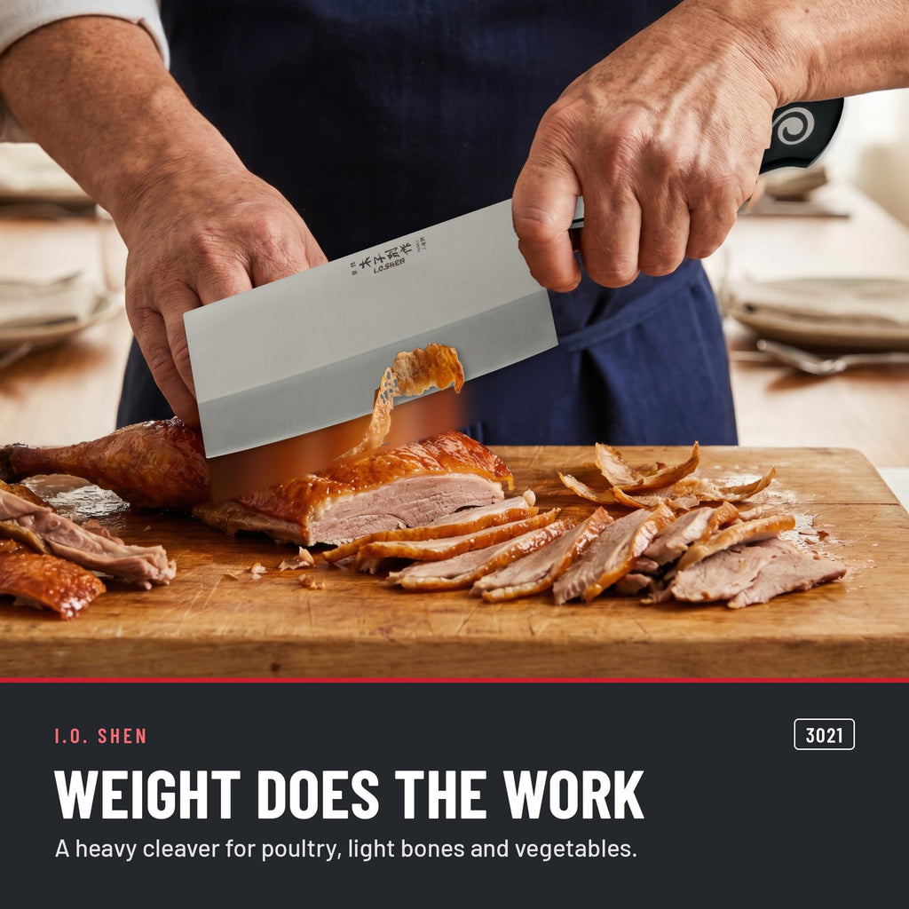 I.O. Shen 6.75 in heavy cleaver 3021 in the kitchen