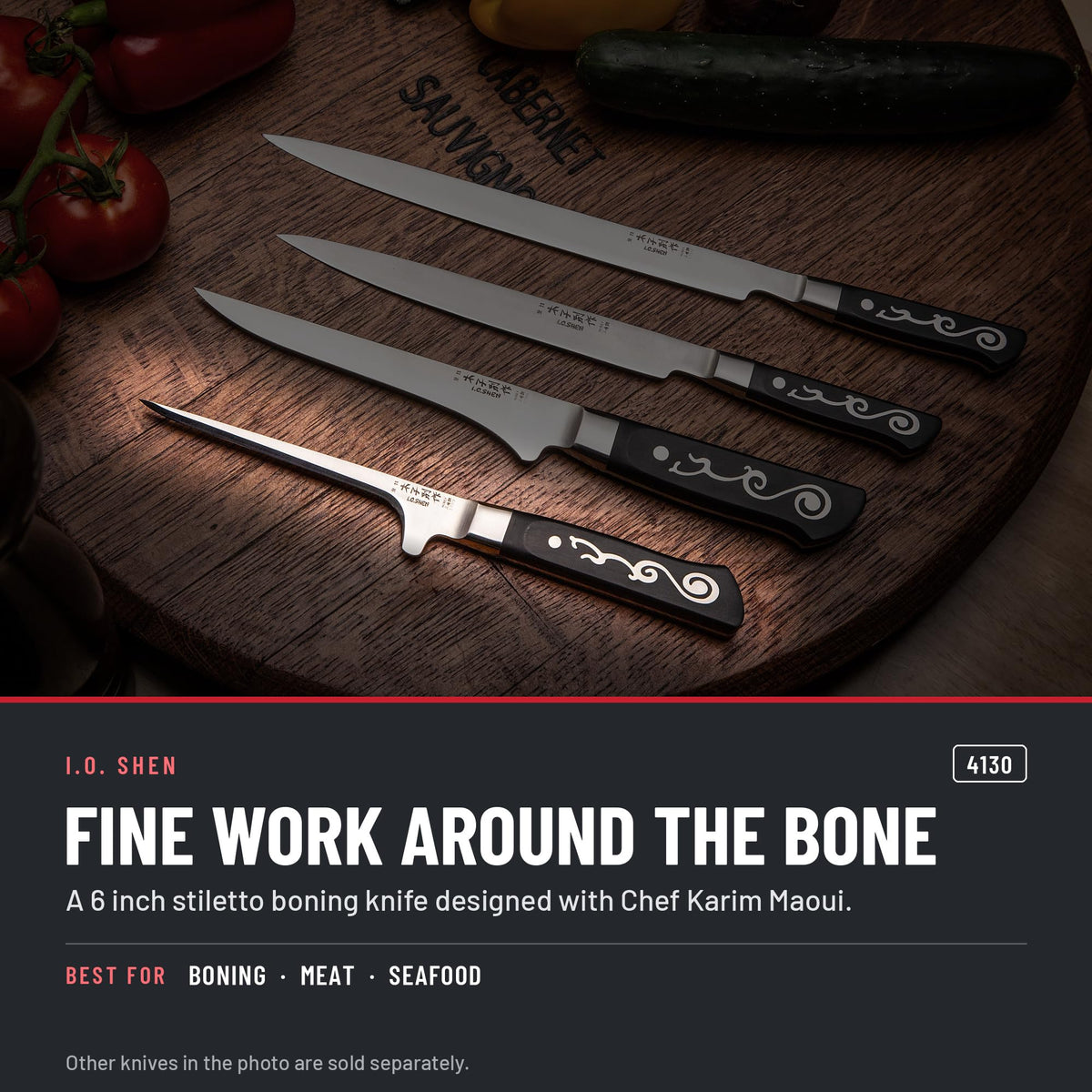 I.O. Shen 6 in boning knife 4130 in the kitchen