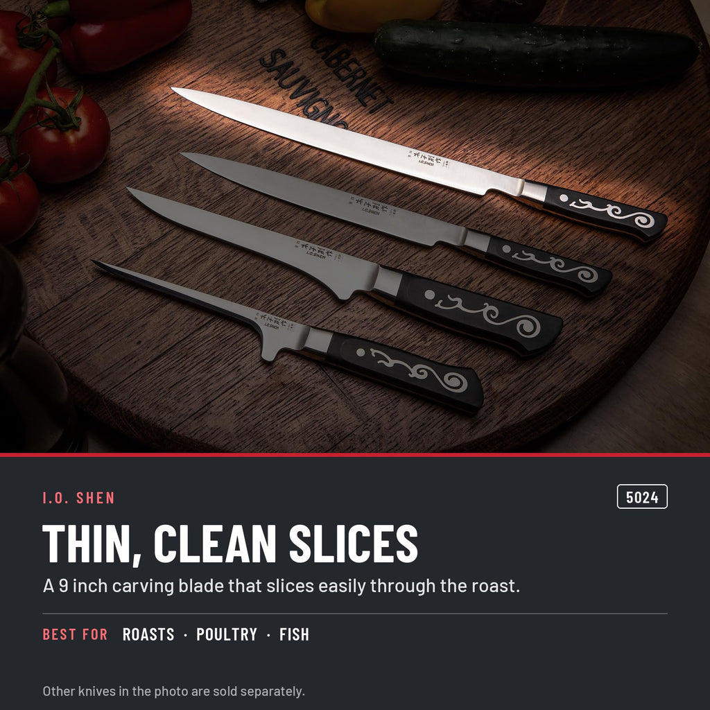 I.O. Shen 9 in carving knife 5024 in the kitchen
