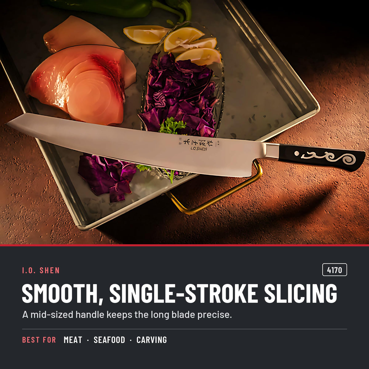 I.O. Shen 11 in Suraisu slicer 4170 in the kitchen