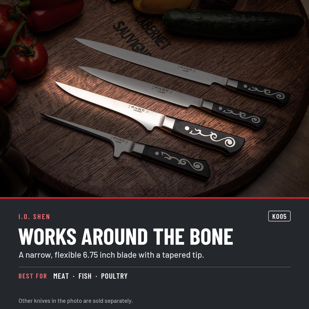I.O. Shen 6.75 in flexible boning and fillet knife K-005 in the kitchen