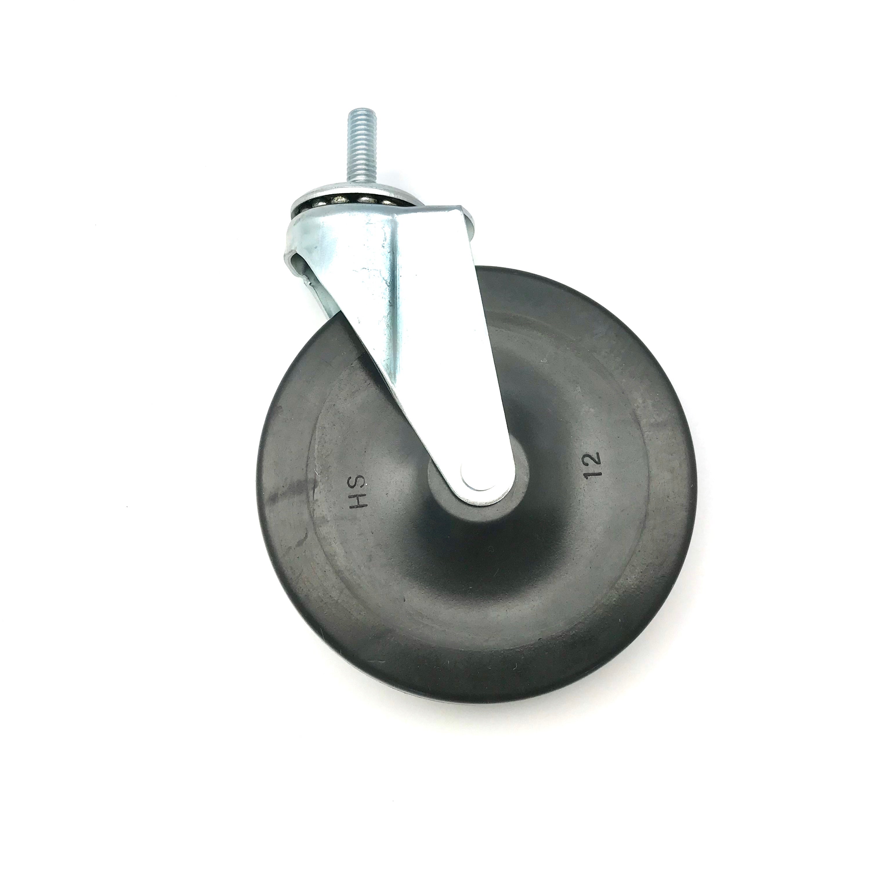 4" × 1" Rubber Swivel Caster, 220 lb – Replacement Wheel for FoldPro BC-800 & BC-2000/3000 Folding Carts | CT-3000