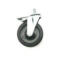 4" × 1" Rubber Swivel Caster with Brake, 220 lb – Replacement Wheel for FoldPro BC-800 & BC-2000/3000 Folding Carts | CT-3001