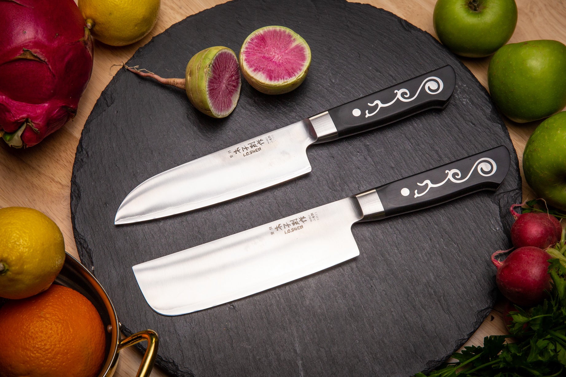 IO SHEN Master Grade Japanese Laminated Nakiri Chef Knife - 6½" / 165 mm. 3024