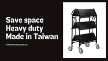 Collapsible 3-Tier Utility Cart, 550 lb Heavy-Duty Folding Rolling Cart – Folding Master BC-3000