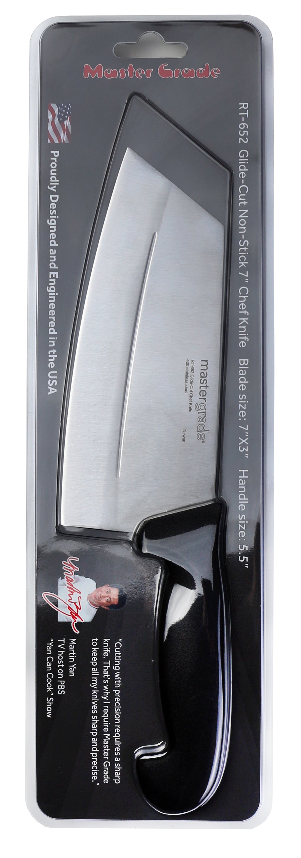 7" Glide-Cut Non-Stick Chef Knife – 420-J Stainless Steel | RT-652