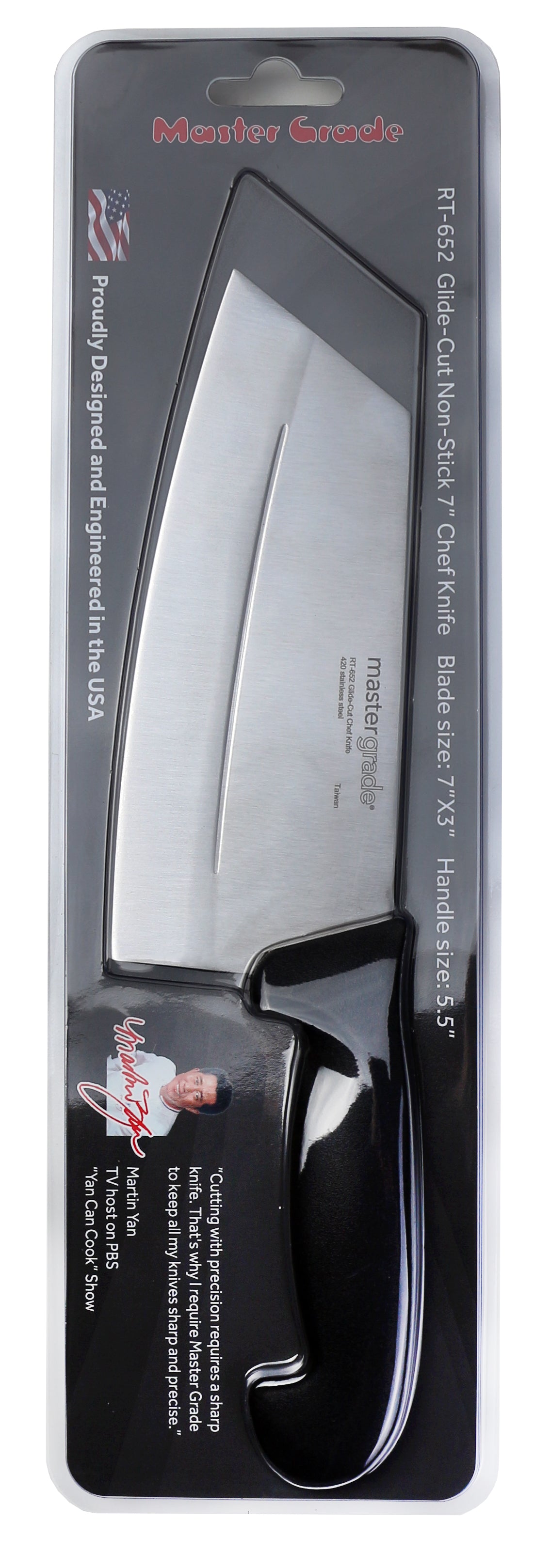 7" Glide-Cut Non-Stick Chef Knife – 420-J Stainless Steel | RT-652