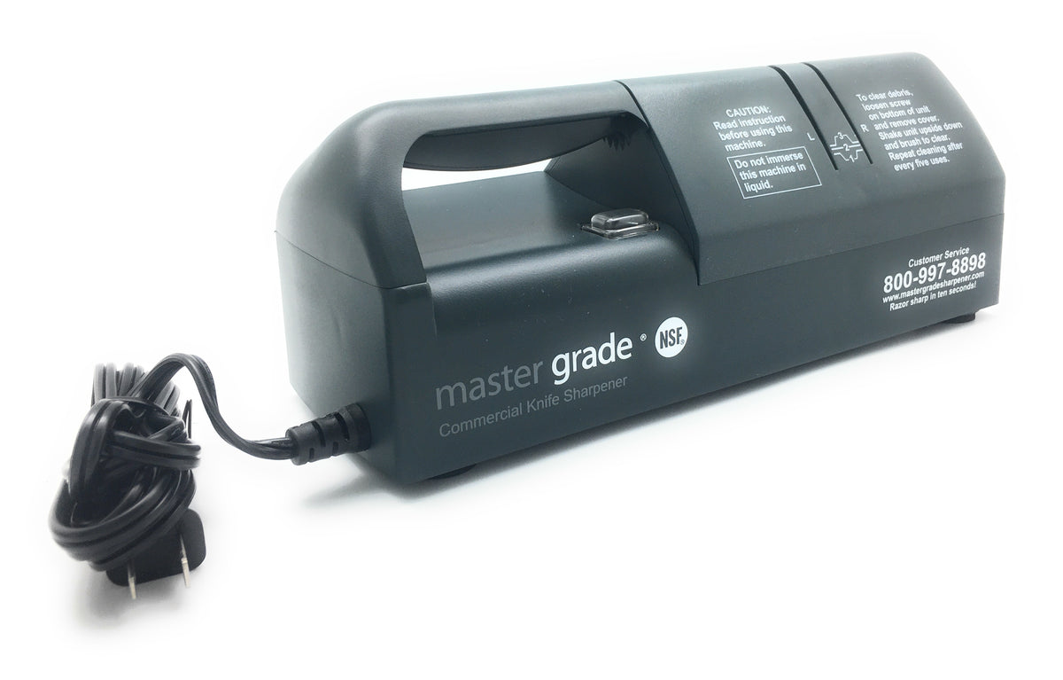 Master Grade MG-5001 commercial electric knife sharpener, angled view