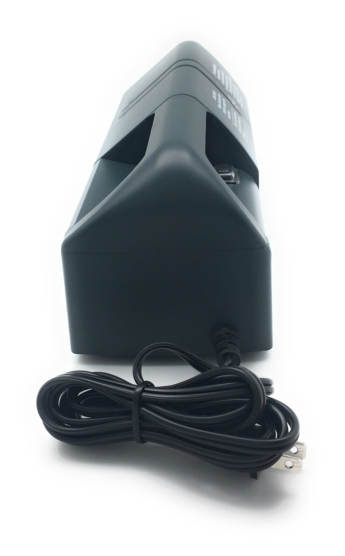 Master Grade MG-5001 commercial electric knife sharpener, end view with power cord
