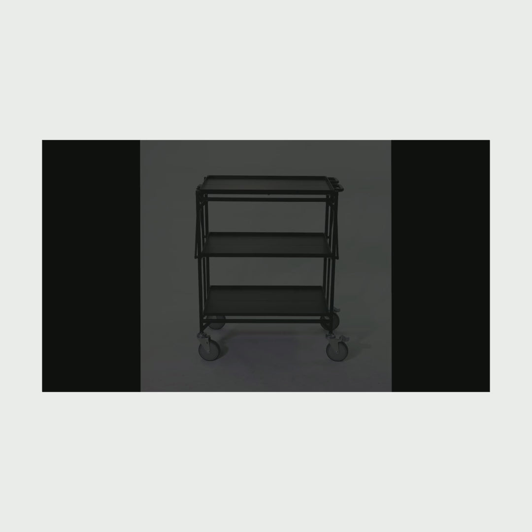 Collapsible 3-Tier Utility Cart, 550 lb Heavy-Duty Folding Rolling Cart – Folding Master BC-3000