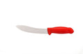 7" Skinning Butcher Knife – AUS-8 Stainless Steel, Red Handle | HM-01-17