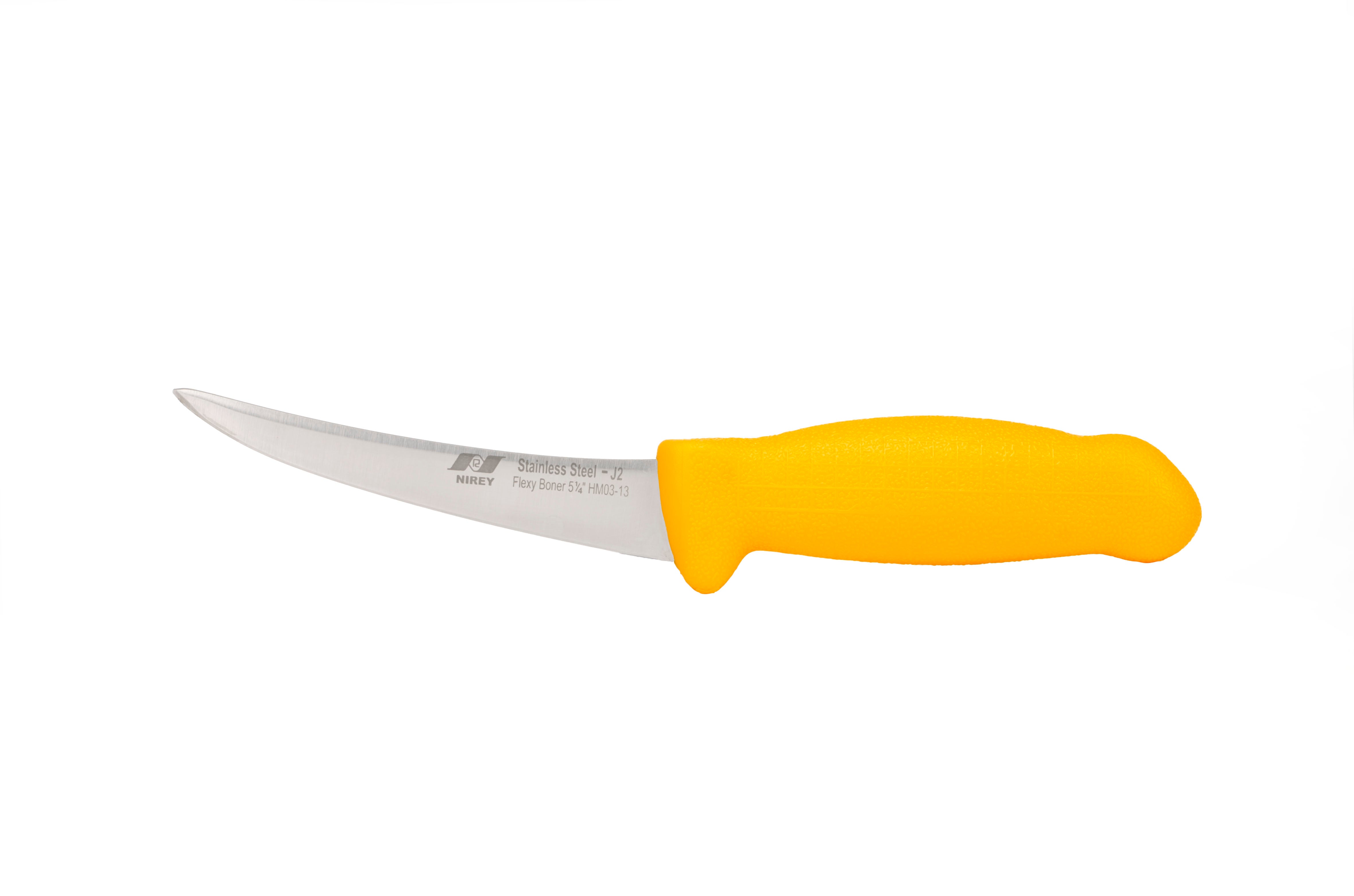 5½" Flexible Boning Knife – 420 Stainless Steel, Yellow Handle | F-J2-0313-KP