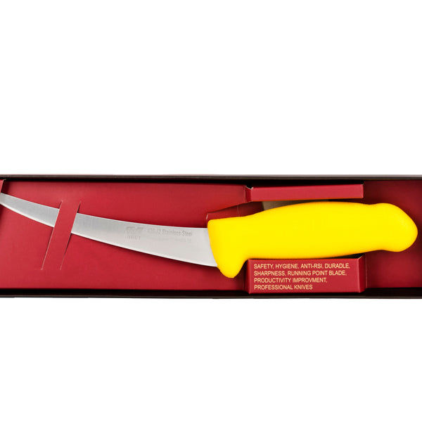 6" Flexible Boning Knife – Butcher Knife with Ergonomic Yellow Handle, 420 Stainless Steel, F-J2-0315-KP