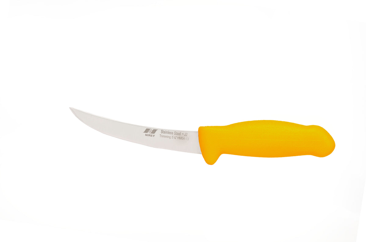 5½" Trimming Knife for Meat – 420 Stainless Steel, Yellow Handle | F-J2-0413-KP