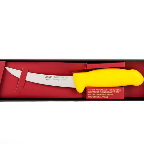5½" Trimming Knife for Meat – 420 Stainless Steel, Yellow Handle | F-J2-0413-KP