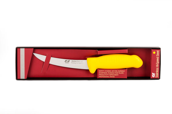 5½" Trimming Knife for Meat – 420 Stainless Steel, Yellow Handle | F-J2-0413-KP