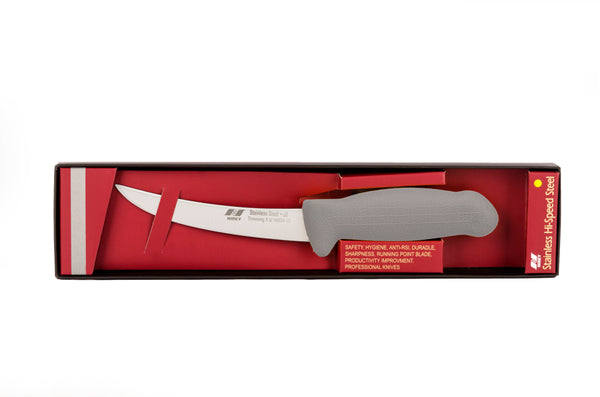 5½" Trimming Knife for Meat – 3-Layer Premium ErDon Steel, Grey Handle | F-L3-0413-KR