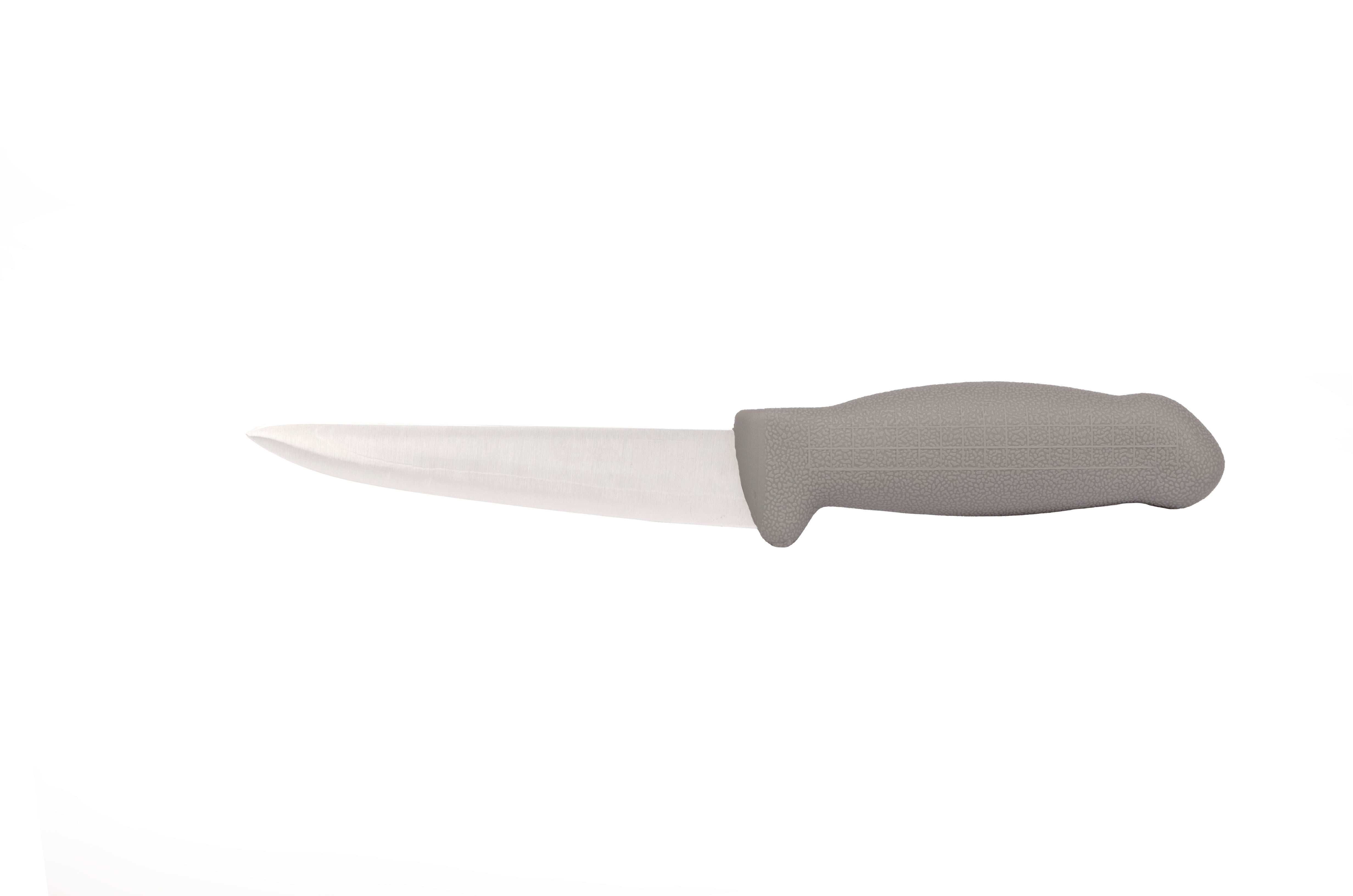 6" Boss Butcher Knife – 3-Layer Premium ErDon Steel, Grey Handle | F-L3-0215-KR