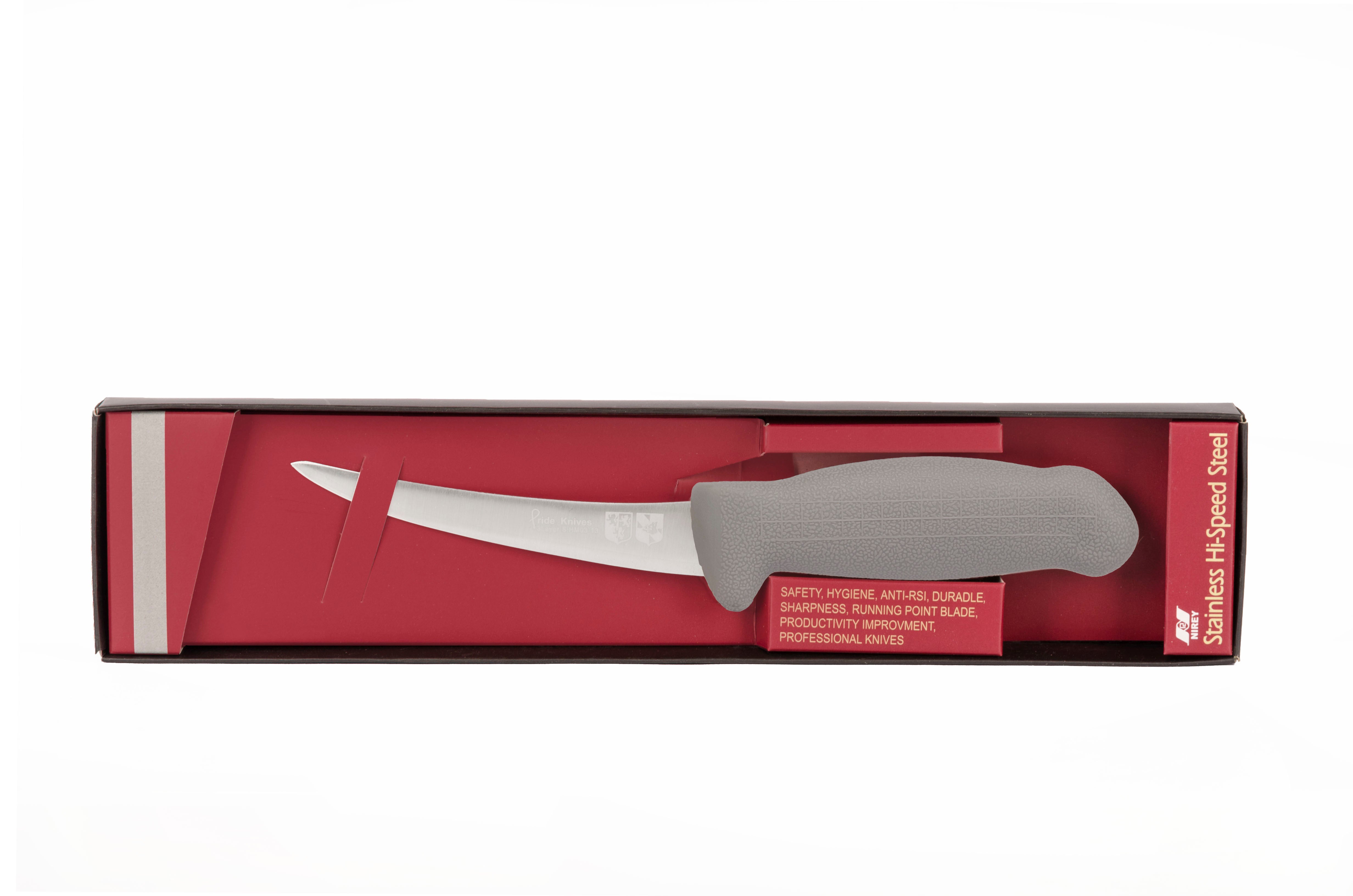 5½" Flexible Boning Knife – 3-Layer Premium ErDon Steel, Grey Handle | F-L3-0313-KR