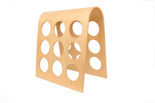 9-Bottle Wooden Wine Rack – Modular Hardwood with Philippine Mahogany, European Design | FU-3505