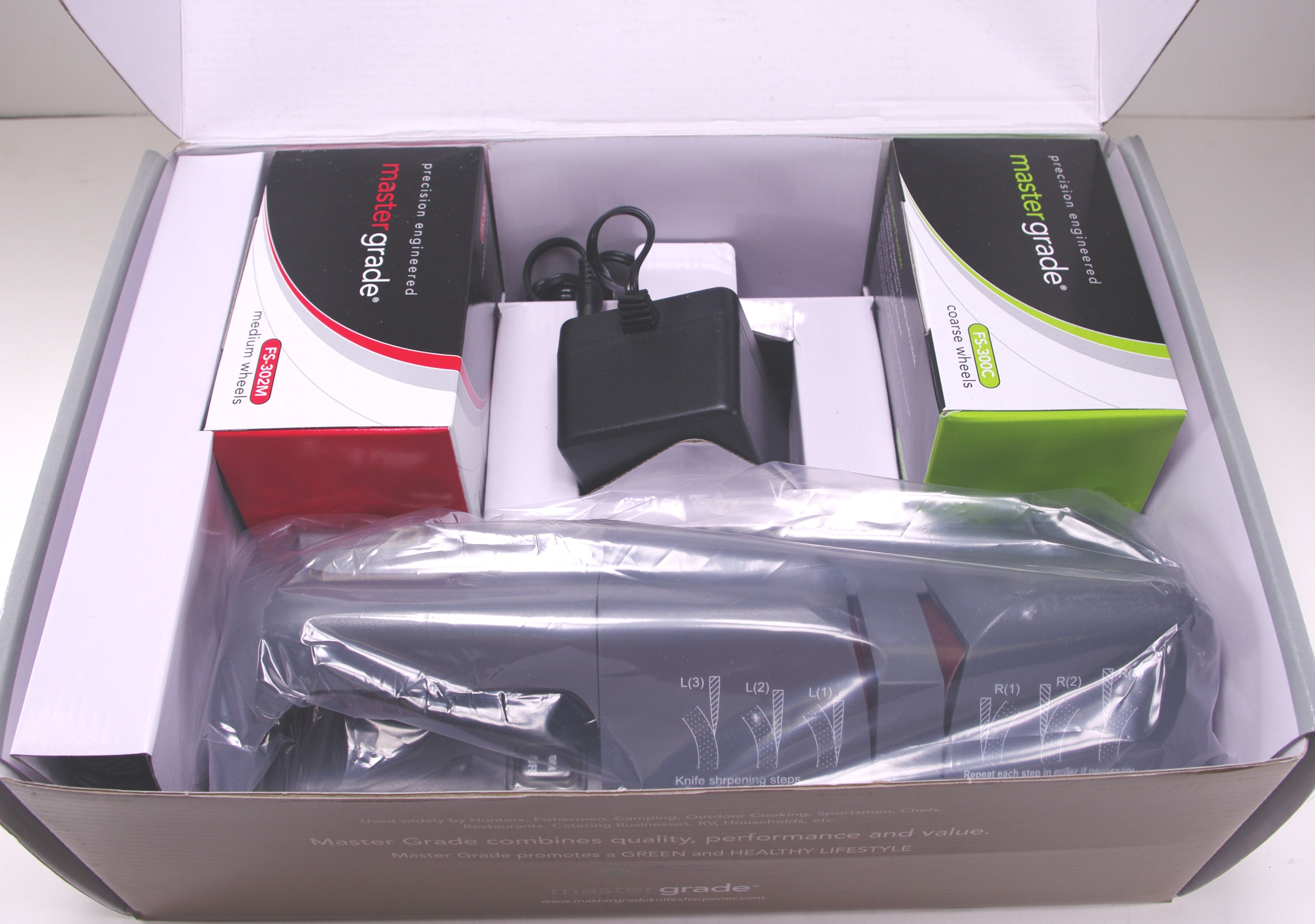 Commercial Electric Knife Sharpener MG-1001 – DC Power for Outdoor Use, NSF & UL Certified, 110V
