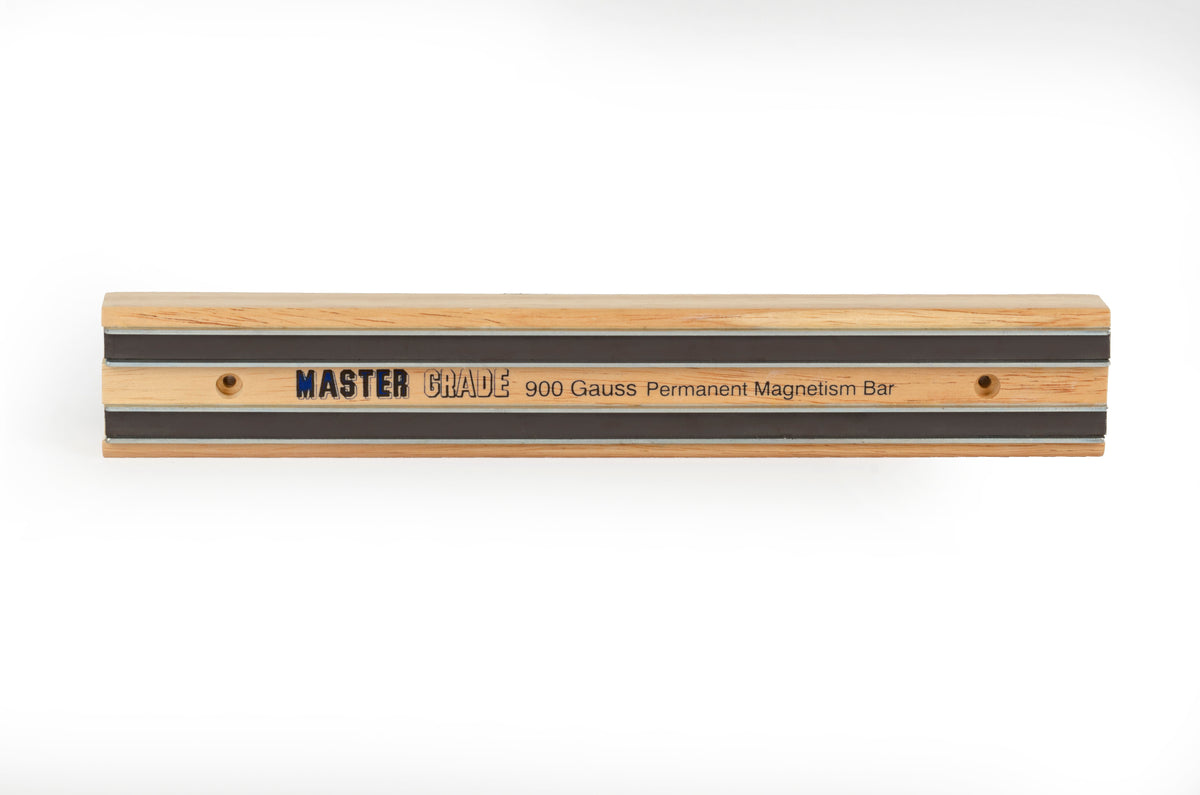 12" Wood Magnetic Knife Bar – Holds 5 Knives, Strong 900-Gauss Magnets, Wall Mount | P-802