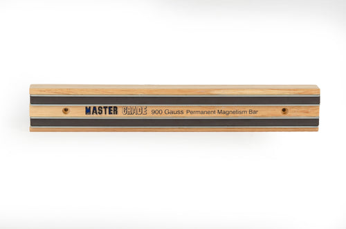 12" Wood Magnetic Knife Bar – Holds 5 Knives, Strong 900-Gauss Magnets, Wall Mount | P-802