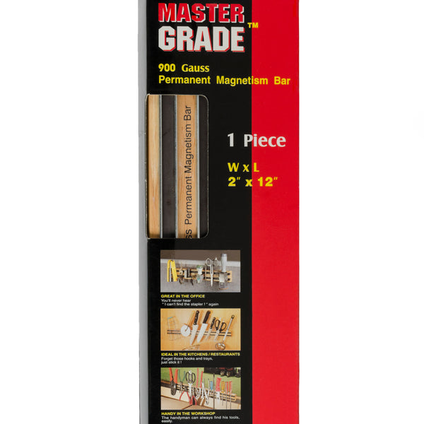 12" Wood Magnetic Knife Bar – Holds 5 Knives, Strong 900-Gauss Magnets, Wall Mount | P-802