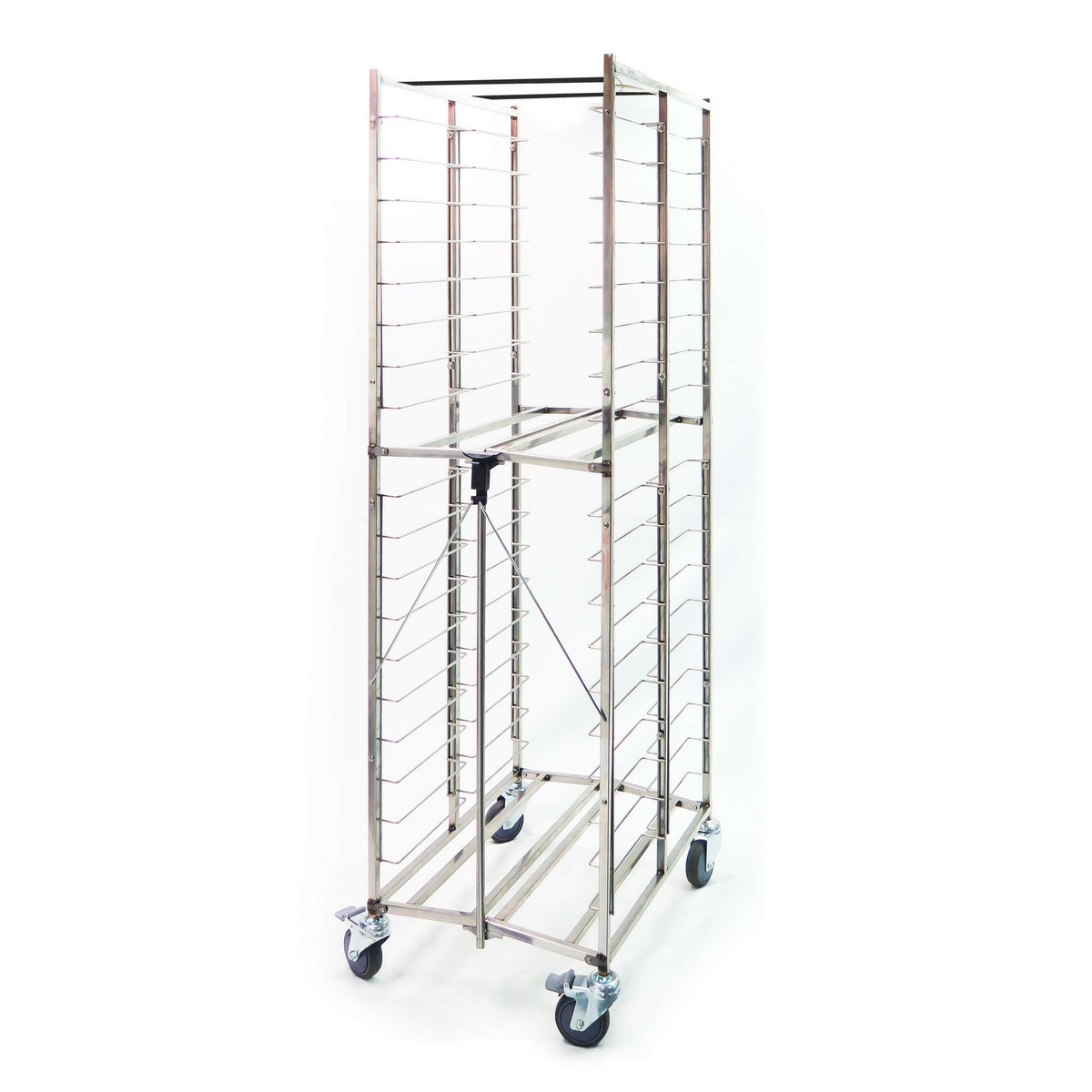 Folding Sheet Pan Rack for 20 Full-Size Pans – 304 Stainless Steel, End Load, Folds to 4.7" | PR-7000