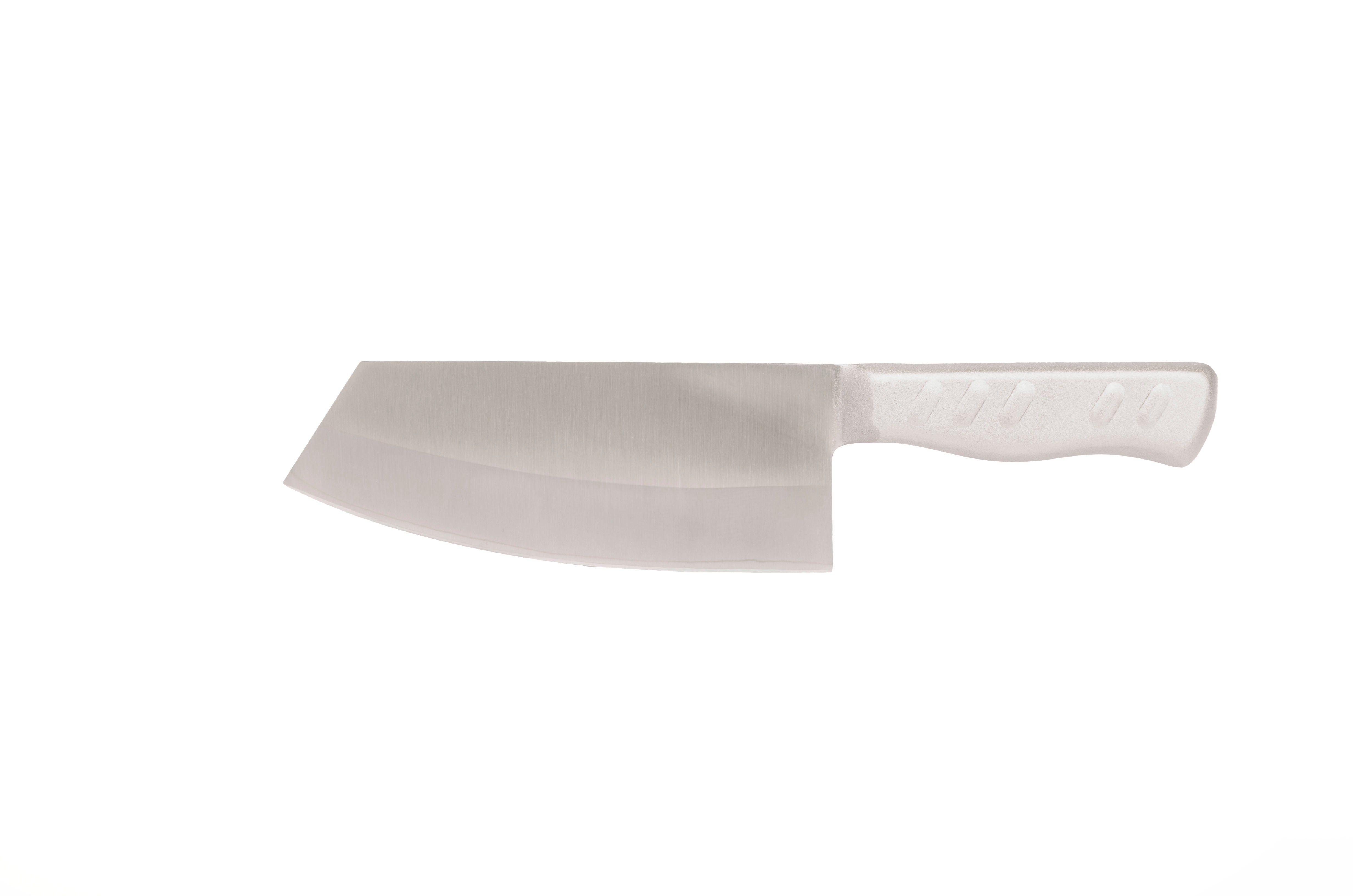 7" Hybrid Chef Knife – Handmade 3-Layer High-Speed Stainless Steel, Steel Handle | R-606