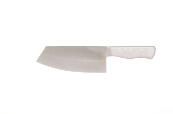 7" Hybrid Chef Knife – Handmade 3-Layer High-Speed Stainless Steel, Steel Handle | R-606